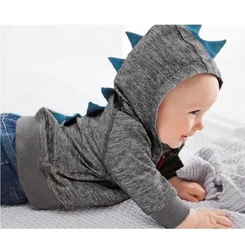

2017 Spring Infant Baby Boys Coats Cute Dinosaur Hooded Jackets Newborn Boy Clothes Outerwear Sport Clothing Child Kids Cloth