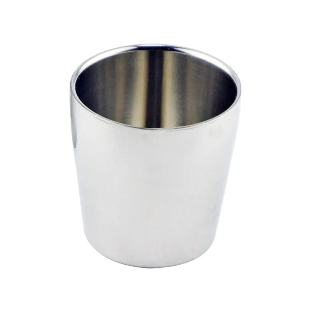 

175ml Double Wall 304 Stainless Steel Ice Cold Water Mug Beer Cup Bilayer Coffee Milk Tea Lemon Juice Mug New