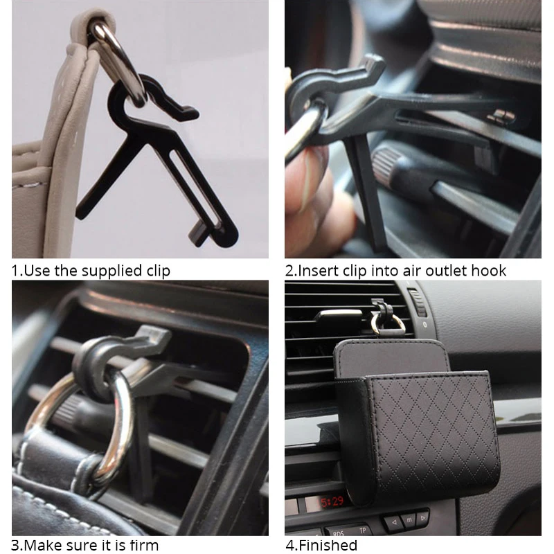 Автомобильный выход вентиляционное отверстие коробка для хранения Авто Органайзер сумка для Mercedes Benz W211 W204 W212 Audi A4 A3 Q5 BMW E39 E46 E60