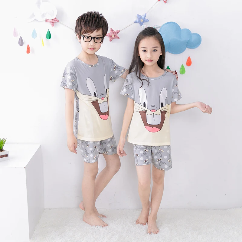 Children Cloth Summer Nightwear Girls Baby Pajamas Cotton Princess