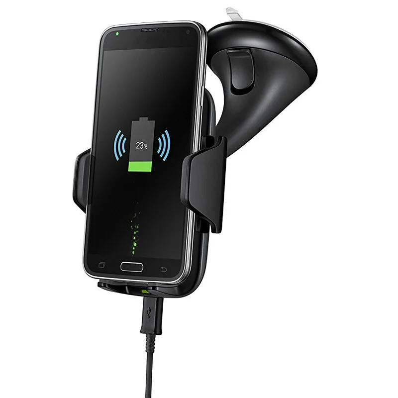 Multi Funtion Qi Wireless Charger Phone Mount Holder Fast Wireless Charging Car Charger For Samsung Galaxy