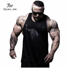 Seven Joe Бодибилдинг Спортивная майка для фитнеса мужская майка головы коровы печатных жилет одежда для тренировок жилет майку Для мужчин s спортивные Тэнк-топы