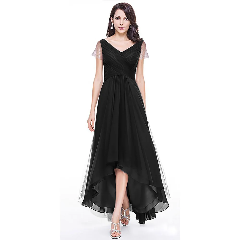 Elegant красное фиолетовое черное темно синее летнее Элегантное Длинное платье из