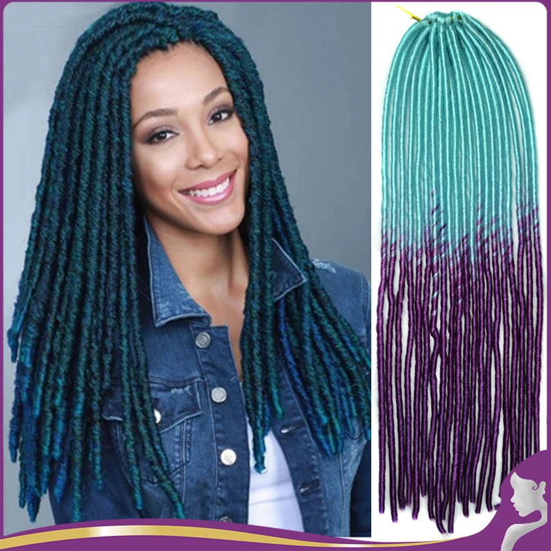 8 Color Ombre Premium Flame Retardant Soft Dread Locks Extensions