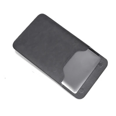 Сумка из искусственной кожи для ноутбука Macbook Air Pro retina 11 12 13 Mac book 15 touch bar чехол для Xiaomi 15,6 для женщин и мужчин - Цвет: Темно-серый