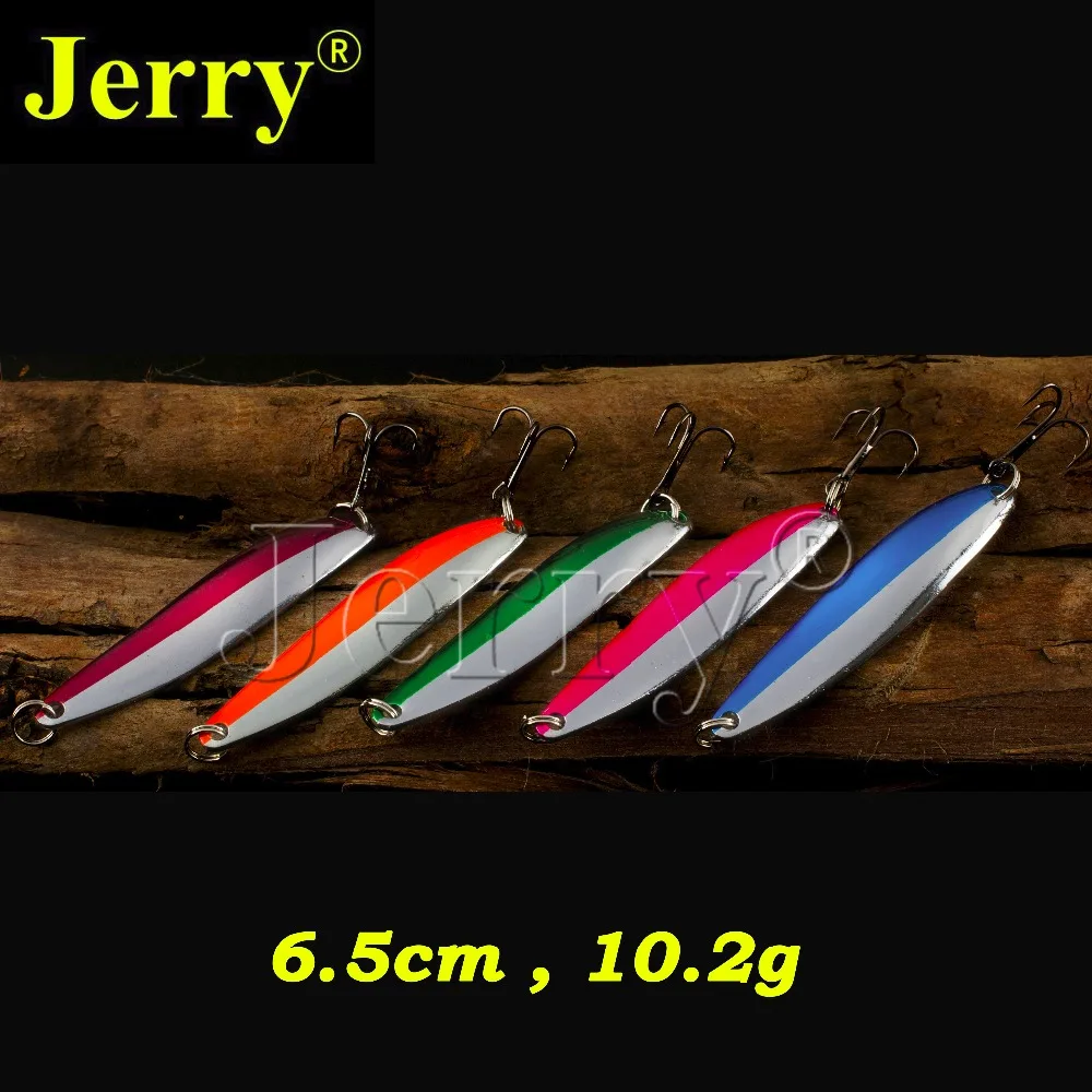 Buy Jerry 5pcs 10g pesca long narrow casting spoons