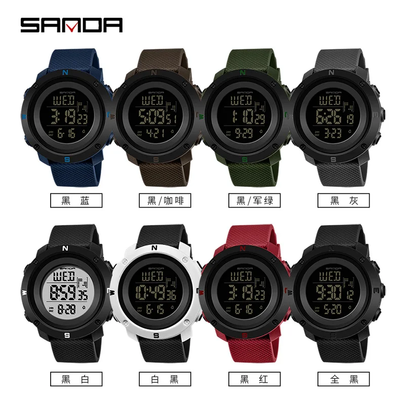 SANDA женские спортивные часы Reloj Mujer силиконовый ремешок Montre Femme 2018