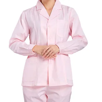 

[TOP] women Medical long sleeve Slim Fit scrub tops Doctors Nurse Uniform