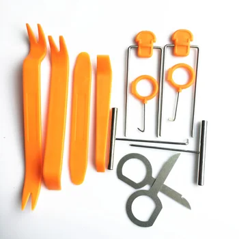 

12pcs Car Radio Door Clip Panel Trim Dash Audio Removal Open Installer Pry Tool For Car Vehicle for BMW Honda Audi Benz VW