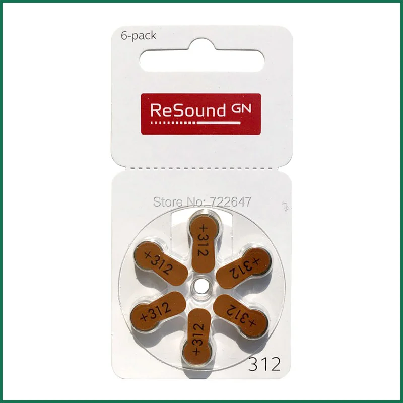 60 x Resound слуховой аппарат батареи 312 a312 312a p312 pr41 1 45 v для ITC HSE слуховые аппараты