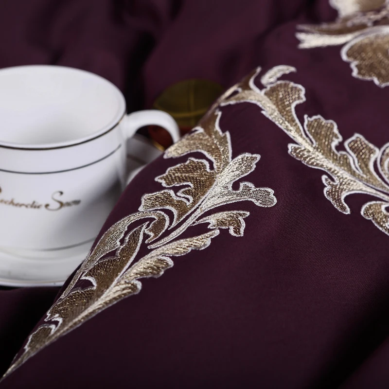 HM Life серебристо-серый роскошный комплект постельного белья из египетского хлопка, королевская кровать, Китайская вышивка, пододеяльник, простыня, Набор наволочек