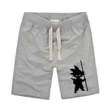 Серия Dragon Ball, мужские шорты с принтом в стиле хип-хоп, летние облегающие повседневные шорты, мужские шорты с ремнем, популярные мужские шорты Goku son s