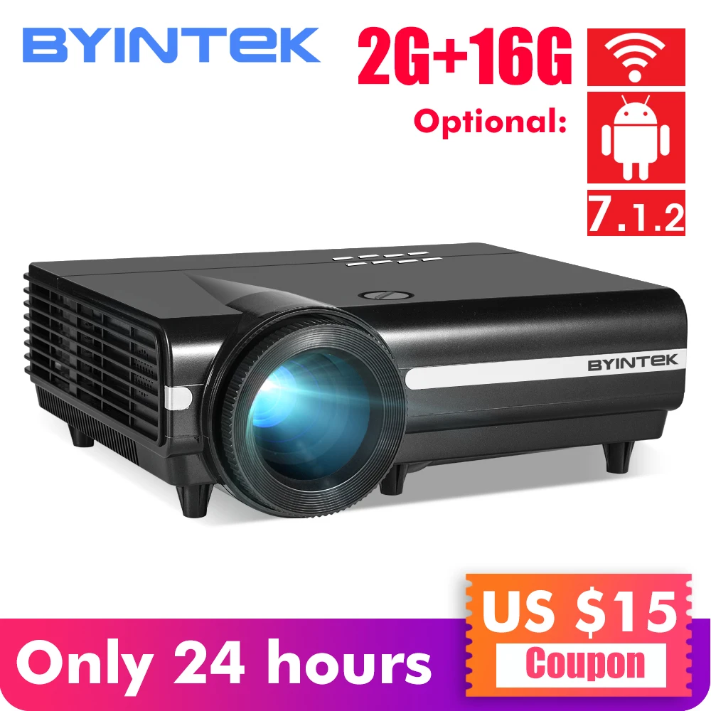 BYINTEK MOON BT96Plus Android font b Wifi b font Smart Video LED Projector Proyector For Home