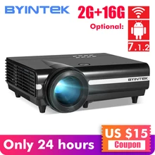 BYINTEK MOON BT96Plus Android font b Wifi b font Smart Video LED Projector Proyector For Home