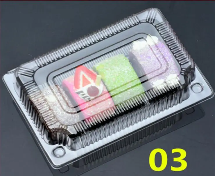 Transparent Clear Plastic Western-Style Pastry Box Snack Food Disposable Cake Box Packaging Box  for Party Supplies Cake Tools