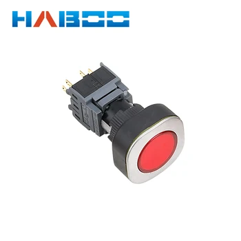 

HABOO ultrathin fashion push button switch 10pcs/lot diameter16/22mm momentary / reset switch with LED illuminated 12V 24V 220V
