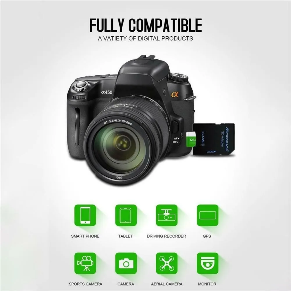 High speed green Large Capacity Micro SD Memory Card 4GB 512GB Class 10 Sd Tf For 4