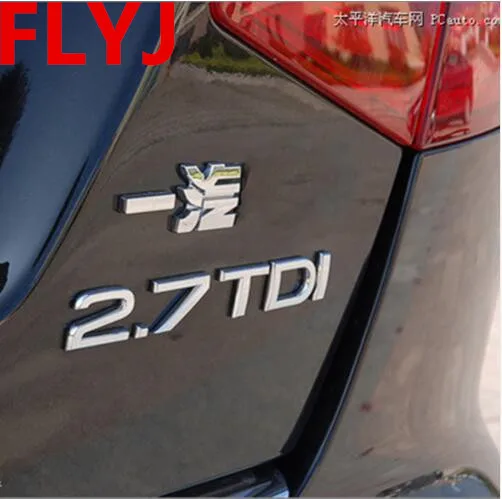 1,9 2,0 2,7 3,0 TDI quattro букв серебро хром эмблема стайлинга автомобилей задний багажник разрядки отметка наклейка для Audi A7 A8 A6L Q7