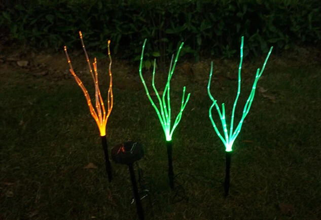 

Flexible Solar LED Lawn Decoration Light Outdoor Garden Path Spot Light Green RGB Color Changing Optical Fiber Lamp Luminaria
