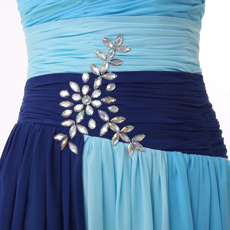 Colorful Rainbow Evening Dresses Long 2018 A Line Sweetheart Crystals Chiffon Formal Evening Gown Plus Size Backless Prom Dress Colorful Rainbow Evening Dresses Long 2018 A Line Sweetheart Crystals Chiffon Formal Evening Gown Plus Size Backless Prom Dress