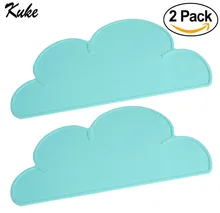 Kuke Set von 2 Tischsets FDA-appoveed Silikon Wolke Tischsets für Tisch Lebensmittelqualität Silikon Baby Tisch Tischset