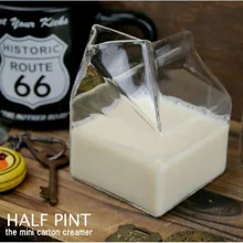 200 мл прозрачная стеклянная чашка половина Пинта мини картонная кувшин для молока в виде молочной чайной воды чашка для завтрака кружки