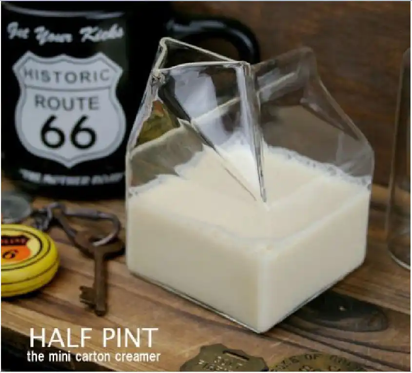 0ml Transparent Glass Cup Half Pint The Mini Carton Creamer Milk Tea Water Breakfast Cup Mugs Transparent Aliexpress