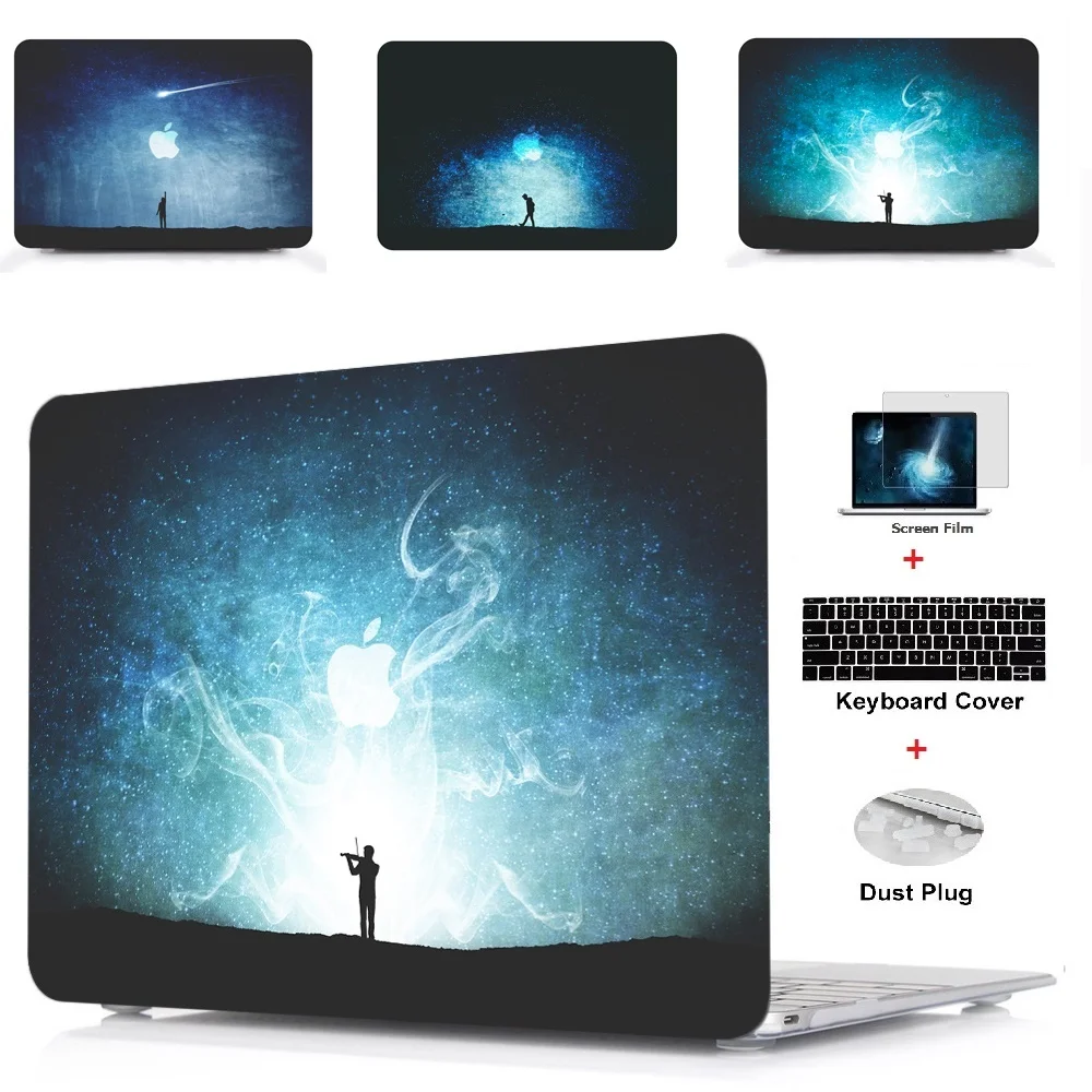 Новинка 2019 чехол для планшета Жесткий Чехол ноутбука с цветным принтом Apple Macbook Air