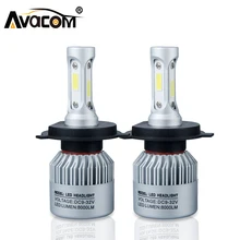 H4 H7 S2 LED Car Headlight Bulb COB H11 H1 H13 H3 9004 9005 9006 9007 9012 Hi-Lo Beam 72W 8000LM 6500K IP65 Auto Headlamp kit