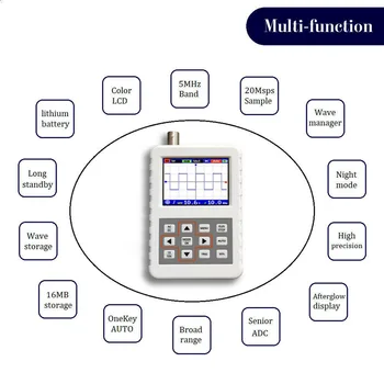 

Digital Oscilloscope 5M Bandwidth 20MSps Handheld Mini Portable for DSO FNIRSI PRO QJS Shop