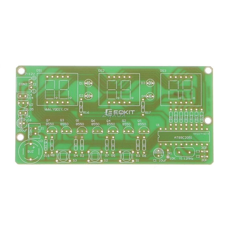 C51 Digital Electronic Clock Kits 6 Bits Electronic Parts and Components Kit DIY