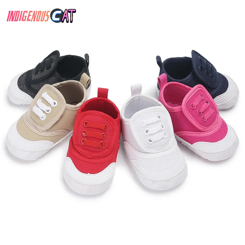

Baby Boy Girl Sneakers First Walkers Soft Bottom Crib Shoes Infant Toddler Soft Sole Anti-slip Baby Shoes Size Born 0To18 Months