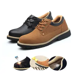 Модная обувь; мужские ботинки; большие размеры 36-46; Новые повседневные кожаные ботинки Martens; мужские военные ботинки; Рабочая безопасная