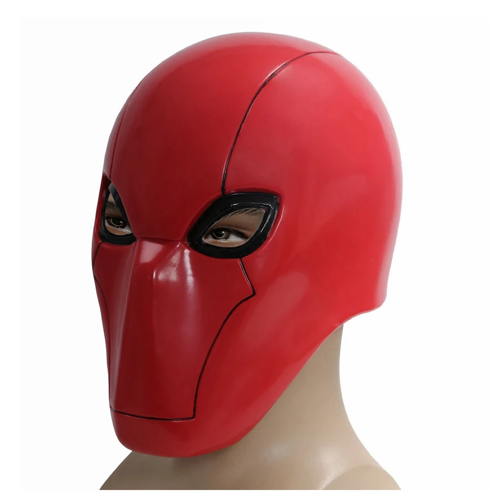 X COSTUME маска с красным капюшоном Косплей Бэтмен под Полный головной шлем из ПВХ