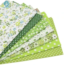 7 шт. зеленый хлопок стеганая ткань для шитья своими руками Лоскутные детские сумки для кровати Тильда Кукла Детская Ткань Текстиль Ткань 50*50 см