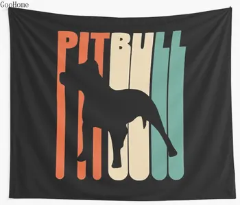 

Vintage Pitbull Wall Tapestry Cover Beach Towel Throw Blanket Picnic Yoga Mat Home Decoration