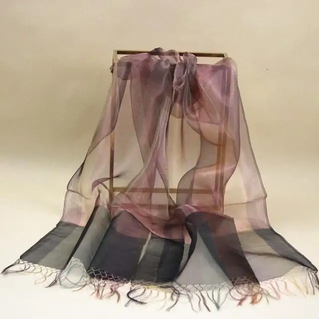 

#S106,100% silk ORGANZA scarf handkerchief,color:AS PICTURES,size:65*190cm