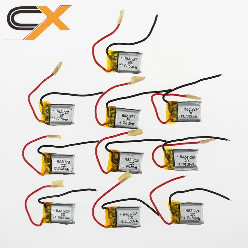 10 pcs syma s107 s107g 3.7V 150mAh Lipo Battery for Register 851723 Skytech m3 M3 Replacement Spare Parts with tracking number | Игрушки и