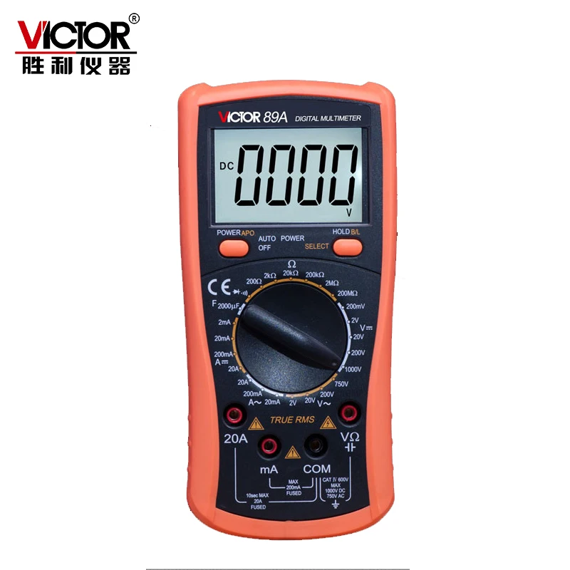 

Victor 3 1/2 VC89A digital multimeter Fully protected high precision multimeter Backlight