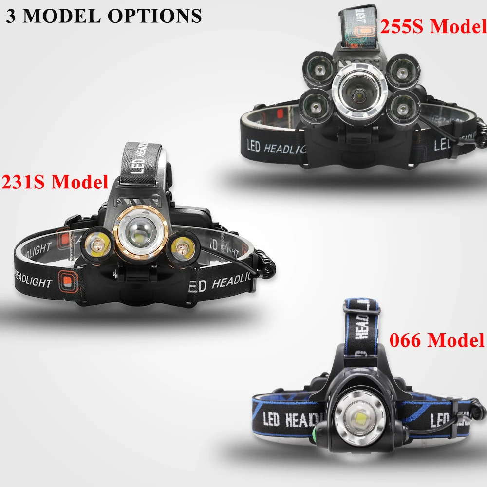 Светодиодный налобный светильник 7000 люмен, налобный фонарь 5* T6, масштабируемая Налобная лампа, Водонепроницаемый вспышка, светильник фонарь, головной светильник, аккумулятор 18650 для рыбалки