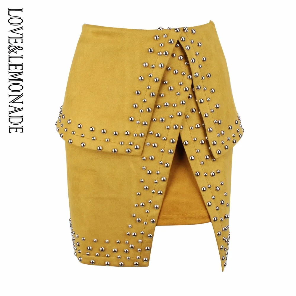 

Love&Lemonade Yellow Decoration Cut Out Skirt LM0596