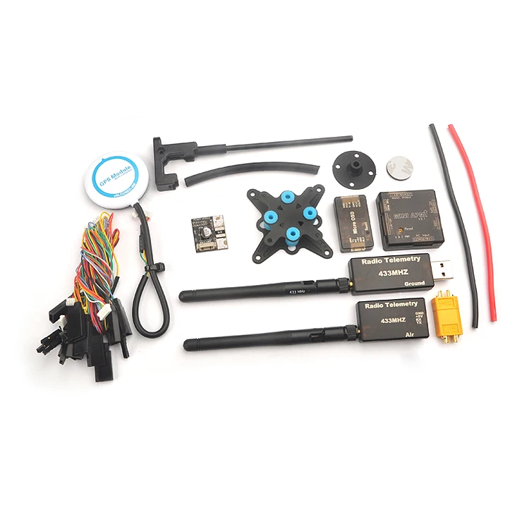 Mini APM Flight Control Kit Micro OSD Mini APM NEO-6M GPS 3DR 433Mhz 915Mhz Radio Telemetry Power Supply Module for Multicopter