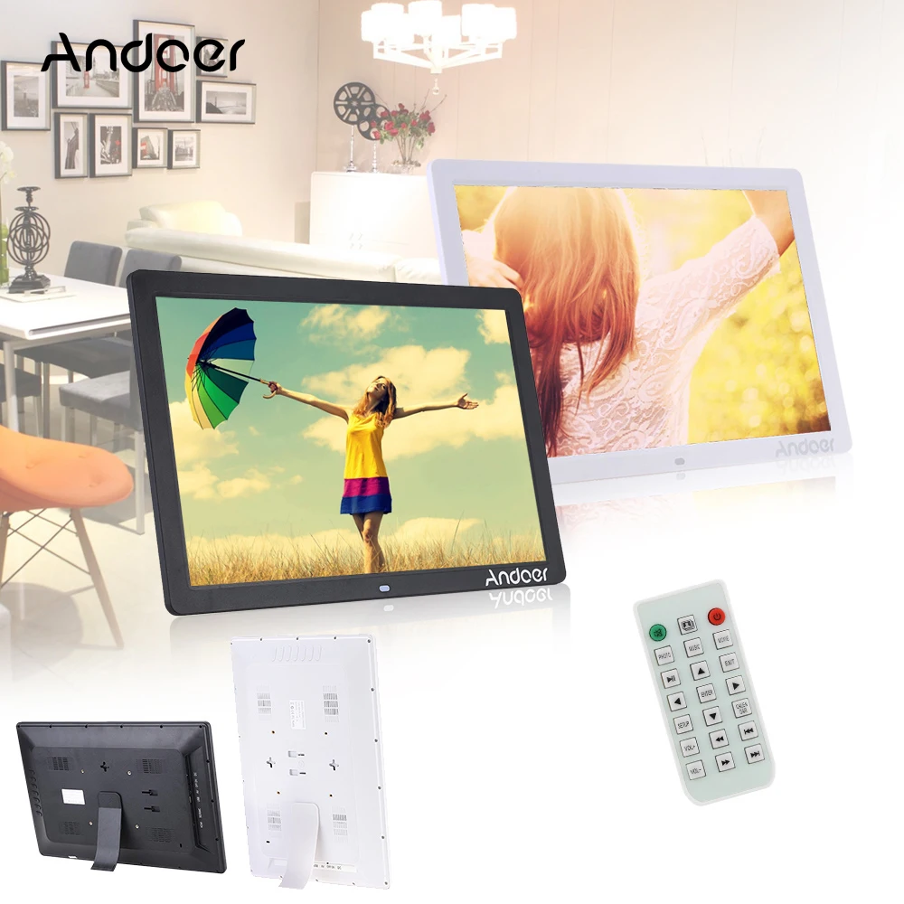 

ANDOER 17" LED 1080P 1440*900 Scroll Caption Digital Photo Frame E-book Calendar Alarm Clock MP3 MP4 with Remote Control