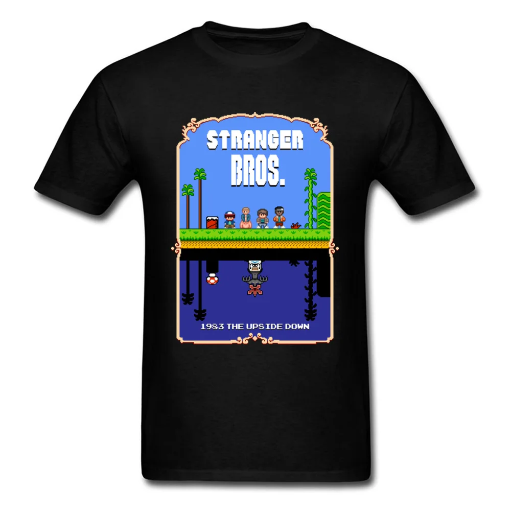 Большая скидка 100% хлопковая футболка с надписью Stranger Bros 90 Забавные футболки для