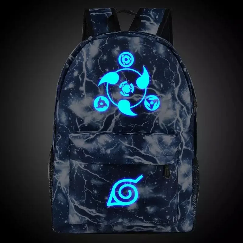 

New Naruto Glowing Backpack for Teenagers Children School Bags Oxford Minecraft Backpacks Unisex GAME Rucksack