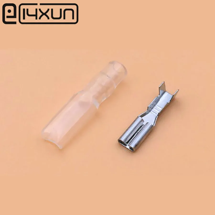 

50set 2.8 mm with transparent sheath inserted spring 2.8mm Female connector terminal Faston with insulator for wire