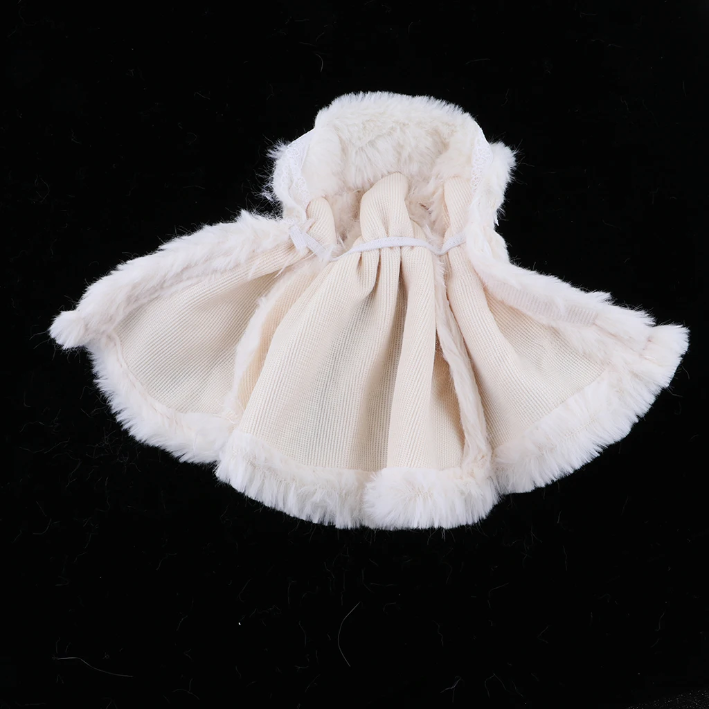 Winter Plush Coats Fit for 1:6 Scale Girl Dolls, Fashion Modern Doll Clothes and Accessories - White