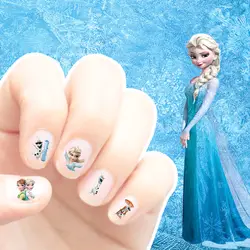 Disney наклейки игрушка Снежная принцесса Замороженные 3D-Наклейки для ногтей дети нетоксичные мультфильм дети водонепроницаемые наклейки