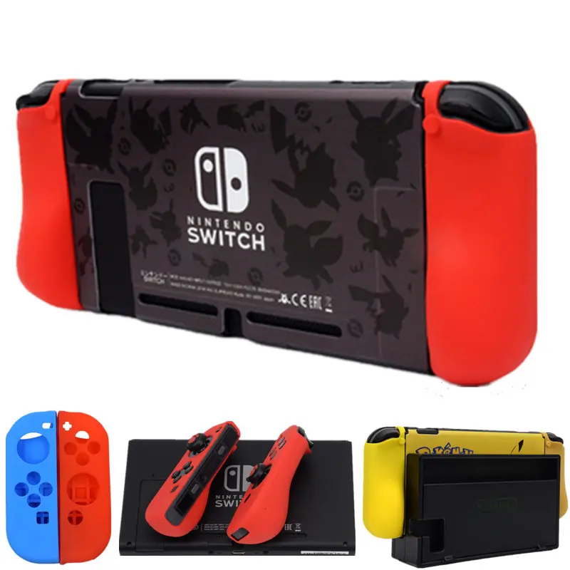 

New PC Hard Protective Case Cover Crystal Shell Silicone Case For Nintend Switch Console with Joy-Con Controller Direct Docking