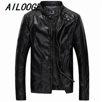 

2016 Brand New Autumn Winter Men's Faux Leather Jacket Men Vintage Jackets Fashion Coat Style Coats motorcycle leather jackets